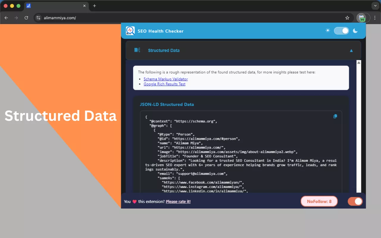 SEO Health Checker Structure Data
